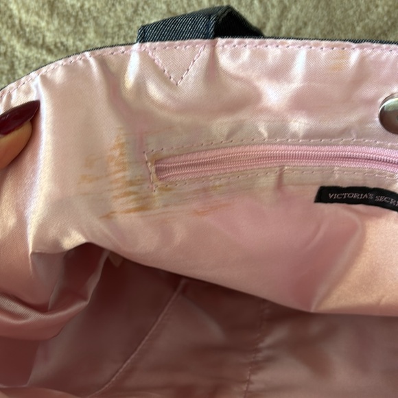 Victoria’s Secret Gray and Black Tote with Corset Lacing - Picture 11 of 12